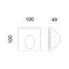 Γύψινο Φωτιστικό Τοίχου 1.5W 3000K 150lm Λευκό ACA DECOR  – G8004LED