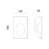 Γύψινο Φωτιστικό Τοίχου 1xMR11 Λευκό ACA DECOR  – G8009MR