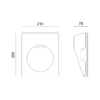 Γύψινο Φωτιστικό Τοίχου 1.5W 3000K 150lm Λευκό ACA DECOR  – G8016LED