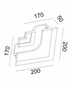Γύψινο Φωτιστικό Οροφής / Τοίχου Χωνευτό Γραμμικό για Ταινία LED ACA DECOR – G8018RW