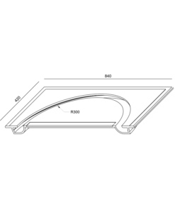 Γύψινο Φωτιστικό Οροφής / Τοίχου R300 για Ταινία LED ACA DECOR – G8020W