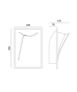 Γύψινο Trimless Χωνευτό Φωτιστικό 1xE14 GEO 350*247*180 ACA – G8051R