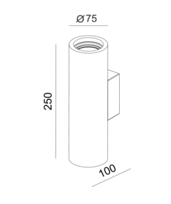 Γύψινο Φωτιστικό Τοίχου Up-Down 2xGU10 Λευκό ACA DECOR – G85092W
