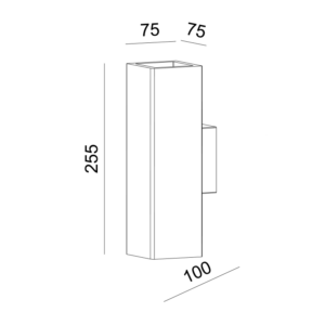 Γύψινο Φωτιστικό Τοίχου Up-Down 2xGU10 Λευκό ACA DECOR  – G85102W