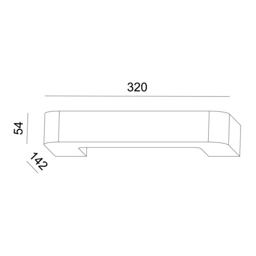 Γύψινο Φωτιστικό Τοίχου Απλίκα 1xR7s Λευκό ACA DECOR  – G85191W