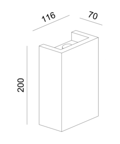 Γύψινο Φωτιστικό Τοίχου Up-Down 1xG9 Λευκό ACA DECOR – G85271W