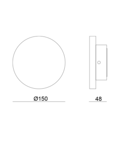 LED Γύψινο Επιτοίχιο Φωτιστικό 5W 300lm 3000K Φ150 Rafa ACA – G8529LED