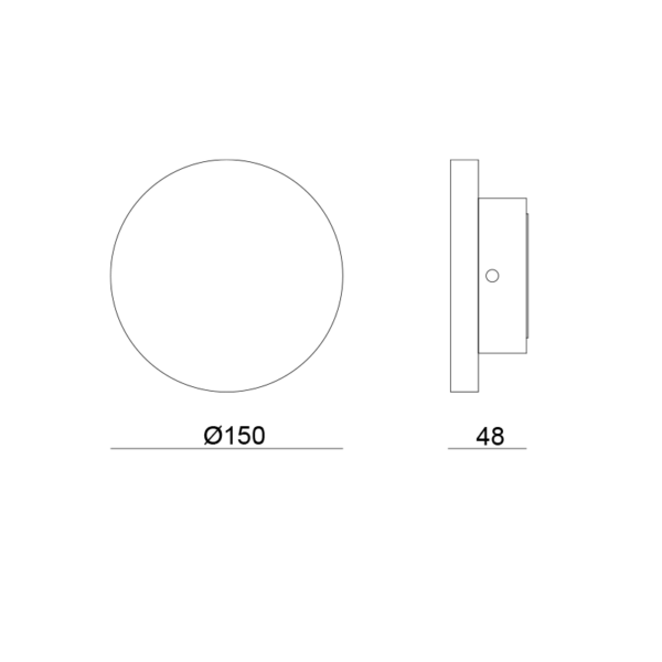LED Γύψινο Επιτοίχιο Φωτιστικό 5W 300lm 3000K Φ150 Rafa ACA – G8529LED