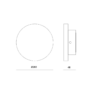 LED Γύψινο Επιτοίχιο Φωτιστικό 8W 570lm 3000K Φ260Χ45 Rafa ACA – G8530LED