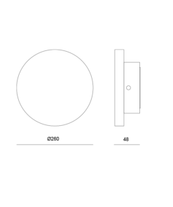 LED Γύψινο Επιτοίχιο Φωτιστικό 8W 570lm 3000K Φ260Χ45 Rafa ACA – G8530LED
