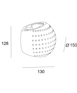 Γύψινο Φωτιστικό Τοίχου Διάτρητο Up-Down 1xG9 Λευκό ACA DECOR – G85321W