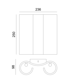 Γύψινο Φωτιστικό Τοίχου Up-Down 4xG9 Λευκό ACA DECOR – G85604W