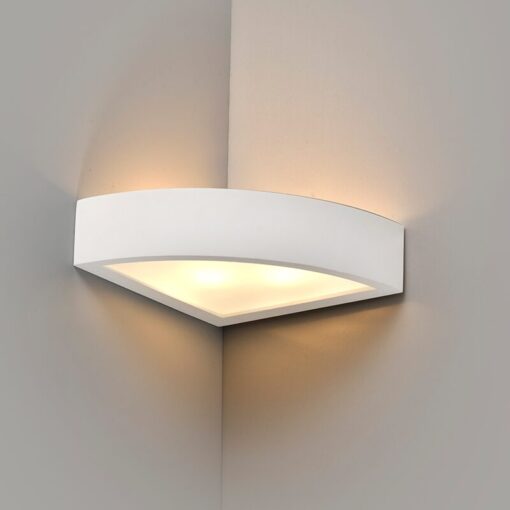 Γύψινο Γωνιακό Επιτοίχιο Φωτιστικό 215Χ215 2xG9 CORNER ACA – G8577WC