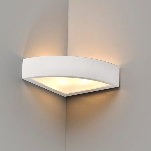 Γύψινο Γωνιακό Επιτοίχιο Φωτιστικό 215Χ215 2xG9 CORNER ACA – G8577WC