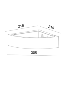 Γύψινο Γωνιακό Επιτοίχιο Φωτιστικό 215Χ215 2xG9 CORNER ACA – G8577WC