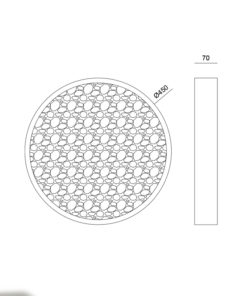 LED Γύψινο Οροφής-Επιτοίχιο Φωτιστικό 24W 680lm 3000K Φ450 Rafa ACA – G8583LED