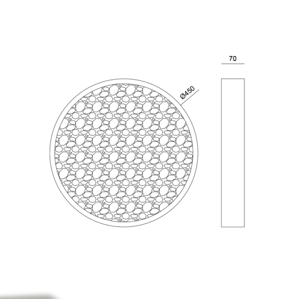 LED Γύψινο Οροφής-Επιτοίχιο Φωτιστικό 24W 680lm 3000K Φ450 Rafa ACA – G8583LED