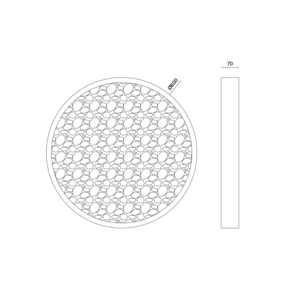 Γυψινο Φωτιστικό LED Οροφής-Επίτοιχο 32W 967lm 3000K Φ600 Mond ACA – G8984LED