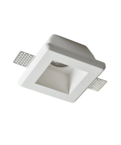 Γύψινη Βάση Σποτ GU10 – MR16 Χωνευτή Τετράγωνη 12x12cm Σταθερή Λευκή ACA DECOR – G90011C