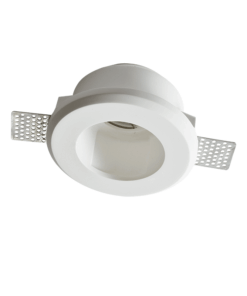 Γύψινη Βάση Σποτ GU10 – MR16 Χωνευτή Στρογγυλή ø120 Σταθερή Λευκή ACA DECOR – G90021C