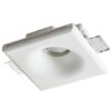 Γύψινη Βάση Σποτ GU10 – MR16 Χωνευτή Στρογγυλή 13x13cm Σταθερή Λευκή ACA DECOR  – G90031C