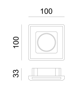 Γύψινη Βάση Σποτ GU10 – MR16 Χωνευτή Τετράγωνη 10x10cm Σταθερή Λευκή ACA DECOR – G90041C