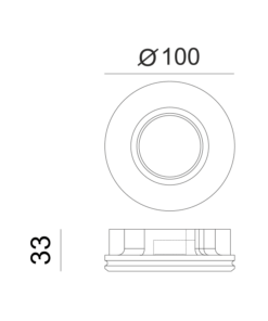 Γύψινη Βάση Σποτ GU10 – MR16 Χωνευτή Στρογγυλή ø100 Σταθερή Λευκή ACA DECOR – G90051C