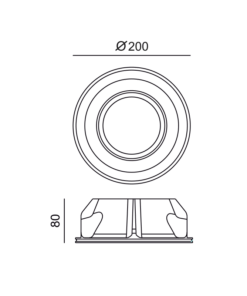 Γύψινη Βάση Σποτ AR111 Χωνευτή Στρογγυλή ø200 Σταθερή Λευκή ACA DECOR – G90151C
