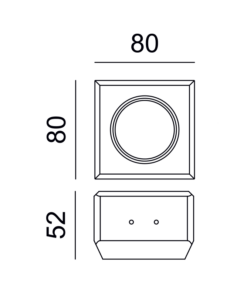 Γύψινη Βάση Σποτ GU10 – MR16 Χωνευτή Στρογγυλή 8x8cm Σταθερή Λευκή ACA DECOR – G90271C