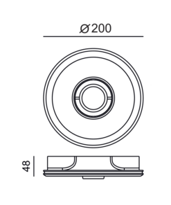 Γύψινη Βάση Σποτ GU10 – MR16 Χωνευτή Στρογγυλή ø200 Λευκή ACA DECOR – G90401C
