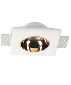 Γύψινη Βάση Σποτ GU10 – MR16 Χωνευτή Στρογγυλή 14.2×14.2cm Σταθερή Λευκή ACA DECOR – G90451C