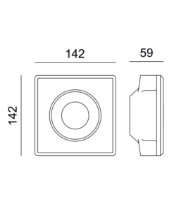 Γύψινη Βάση Σποτ GU10 – MR16 Χωνευτή Στρογγυλή 14.2×14.2cm Σταθερή Λευκή ACA DECOR – G90451C