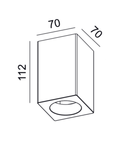 Γύψινη Βάση Σποτ GU10 – MR16 Επιφανειακή Τετράγωνη 70x70x112 Λευκή ACA DECOR – G95181C