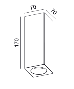 Γύψινη Βάση Σποτ GU10 – MR16 Επιφανειακή Τετράγωνη 70x70x170 Λευκή ACA DECOR – G95201C