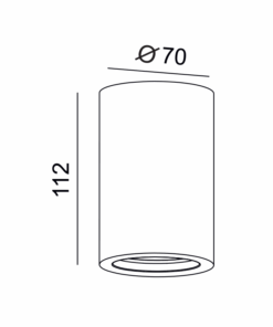 Γύψινη Βάση Σποτ GU10 – MR16 Επιφανειακή Στρογγυλή ø70×112 Λευκή ACA DECOR – G95211C