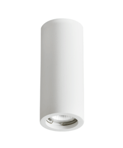Γύψινη Βάση Σποτ GU10 – MR16 Επιφανειακή Στρογγυλή ø70×170 Λευκή ACA DECOR – G95231C