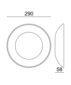 Γύψινο Φωτιστικό Οροφής / Τοίχου 4W 3000K 350lm Λευκό ACA DECOR – G9525LED