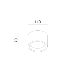 Γύψινο Στρογγυλό Φωτιστικό Οροφής Φ110×80 Geni 1xGX53 ACA – G96011