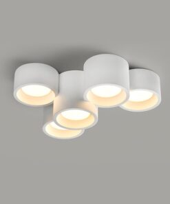 Γύψινο Φωτιστικό Οροφής 5 Στρογγυλά GENI 5xGX53 ACA – G96015