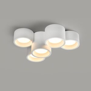 Γύψινο Φωτιστικό Οροφής 5 Στρογγυλά GENI 5xGX53 ACA – G96015