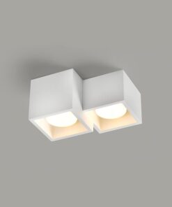 Γύψινο Φωτιστικό Οροφής 2 Τετράγωνα GENI 2xGX53 ACA – G96022
