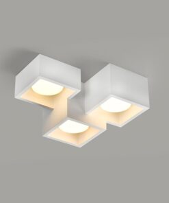 Γύψινο Φωτιστικό Οροφής 3 Τετράγωνα GENI 3xGX53 ACA – G96023