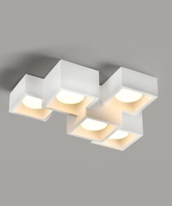 Γύψινο Φωτιστικό Οροφής 5 Τετράγωνα GENI 5xGX53 ACA – G96025