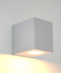 it-Lighting Norman 1xGU10 Outdoor Up or Down Wall Lamp Grey D:8cmx7cm (80200434)