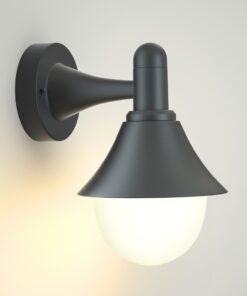 it-Lighting Rabun 1xE27 Outdoor Wall Lamp Black D:24.5cmx23.5cm (80202514)