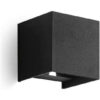 GEA LUCE Applique alluminio nero opaco. 2x5W.4000K – GES863N