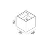 GEA LUCE Applique alluminio nero opaco. 2x5W.4000K – GES863N