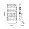 LED Προβολέας Μαύρος 480W 74400lm 5000K 40° 230V  IP66 IK10 ACA – GLAD4805040
