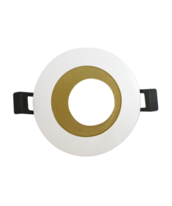 Βάση Σποτ GU10 – MR16 Χωνευτή Στρογγυλή Λευκό Χρυσό ACA – GLGU1WG