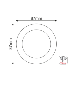 Βάση Σποτ GU10 – MR16 Χωνευτή Στρογγυλή Λευκό Χρυσό ACA – GLGU1WG